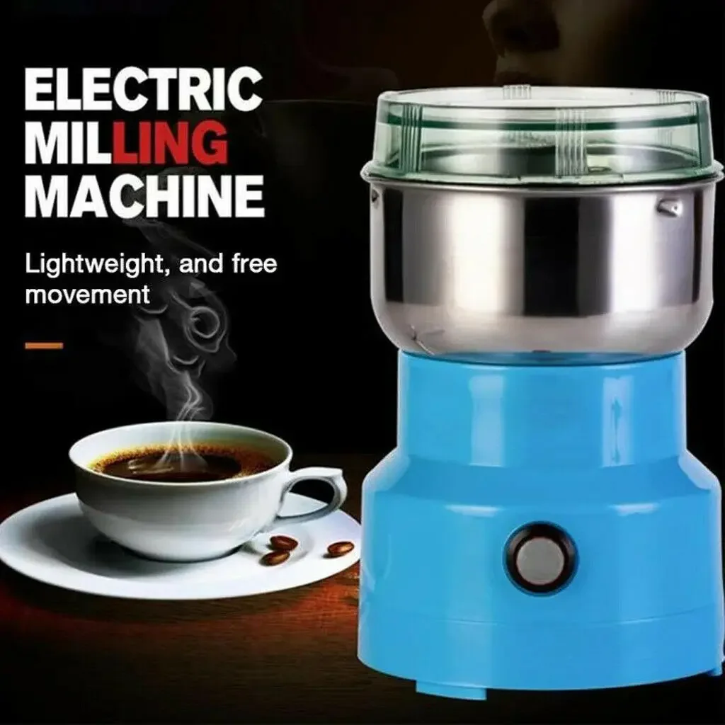 Portable Electric Coffee Grinder Stainless Steel Coffee Bean Grind Machine High Power Kitchen Portable Salt Pepper Spice Grinder