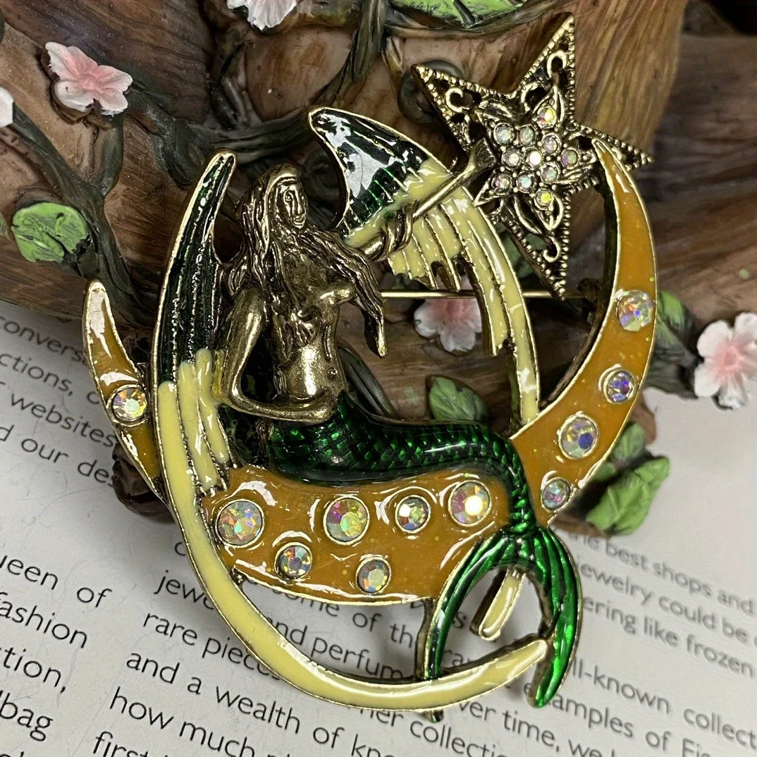 Broche de Diseño de Hada Lunar Barroca de Lujo para Hombre y Mujer, Joyería, Accesorios de Vestir, Regalo Sorpresa para Parejas en Bodas, Fiestas y Días Festivos