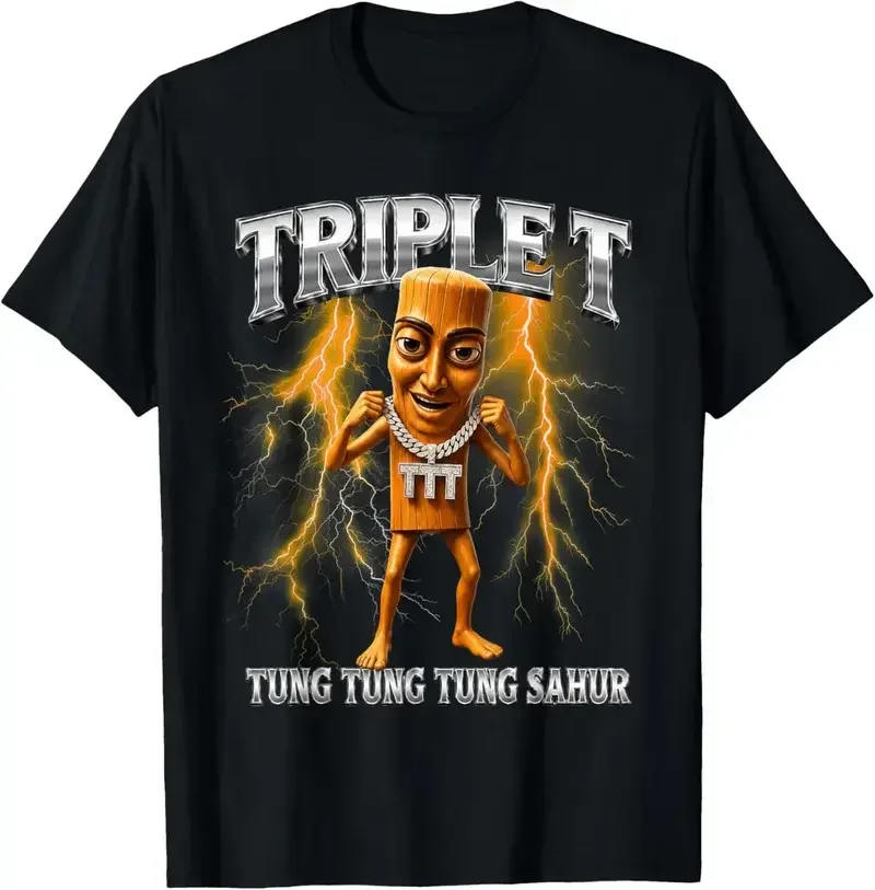 Tung Tung Tung Sahur Brainrot Meme Shirts Triple T T-Shirt Unisex T-Shirt