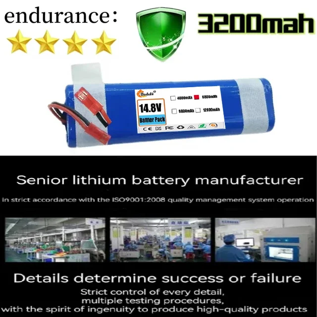 Original Li-lion Battery for ILIFE V3s Pro, V5s Pro, V8s, V8 Plus,V80,V80 Max,V80 Pro,V3s Max 18650 12800mAh 14.4V PX-B010