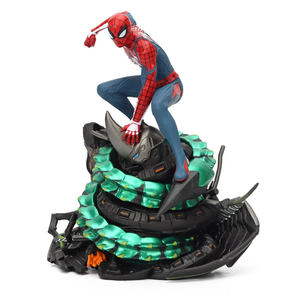 Marvel Spider Man PS4 Game Upgraded Version Peter Parker Action Figure Sony Base Statue Scene legend Avengers Model Toy Collecti