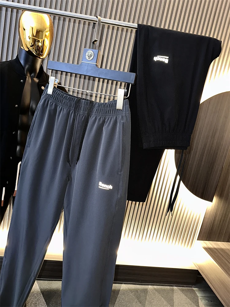 

Легкие дышащие спортивные мужские однотонные 3D водонепроницаемые повседневные брюки с прямыми штанинами, модные городские брюки