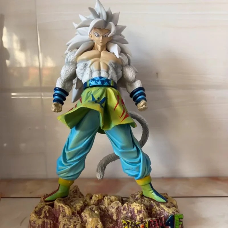 

Super Saiyan Super Five Silver White Hair Form Wukong Handmade Model Trendy Play Ornament Doll Surrounding Boys Festival