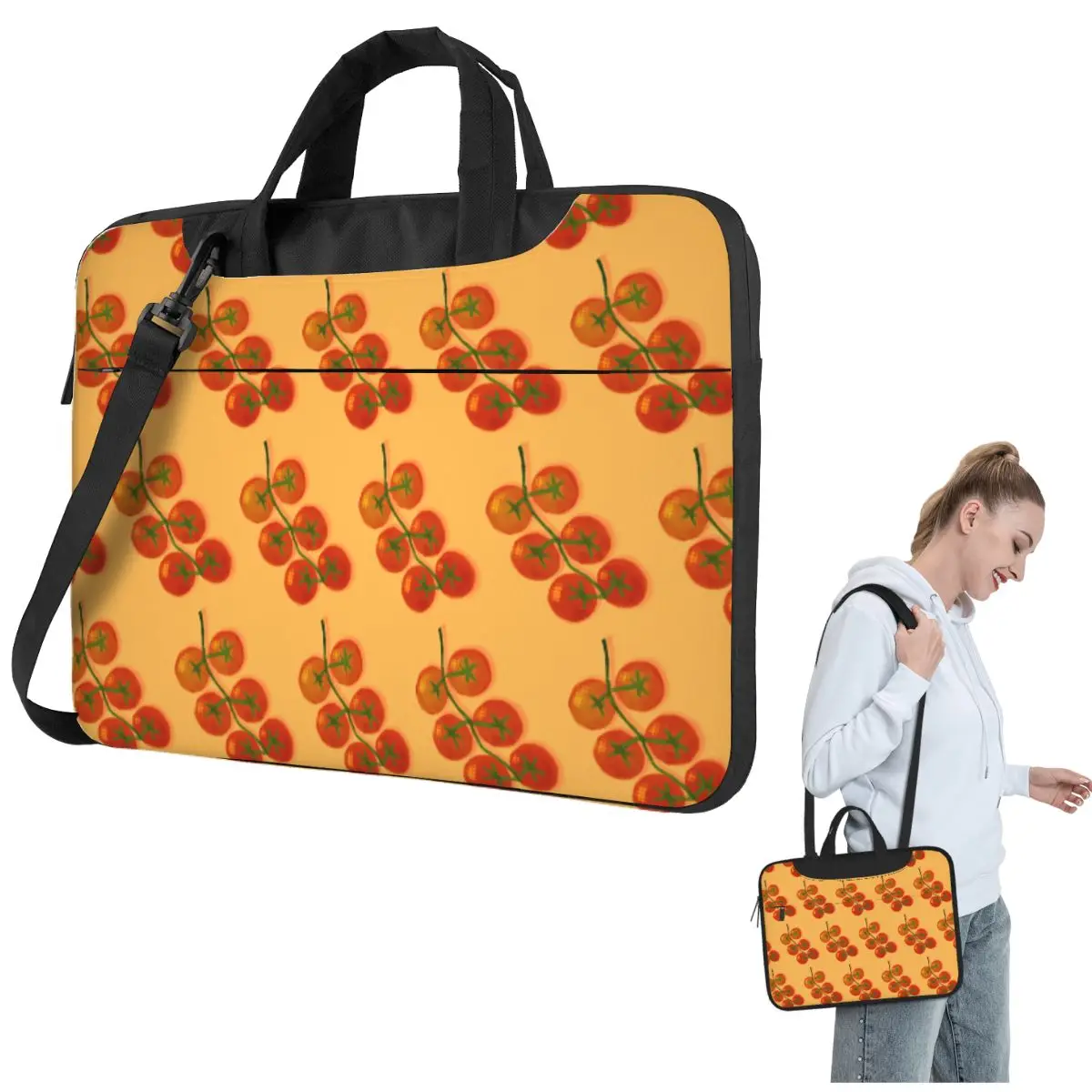 

Cherry Tomato Crossbody Laptop Bag Case Computer Bag Resistant Protective Notebook Pouch for Lenovo