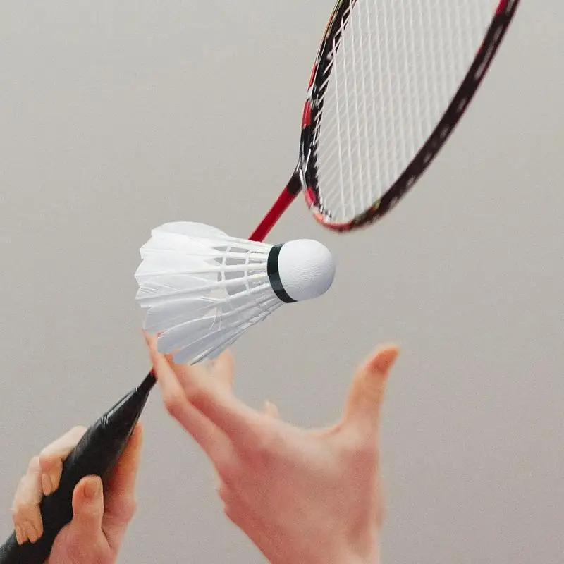 Badminton Shuttlecocks Feather Hitting Practice For Youth Professional Feather Shuttlecock For Indoor White Shuttle Stable