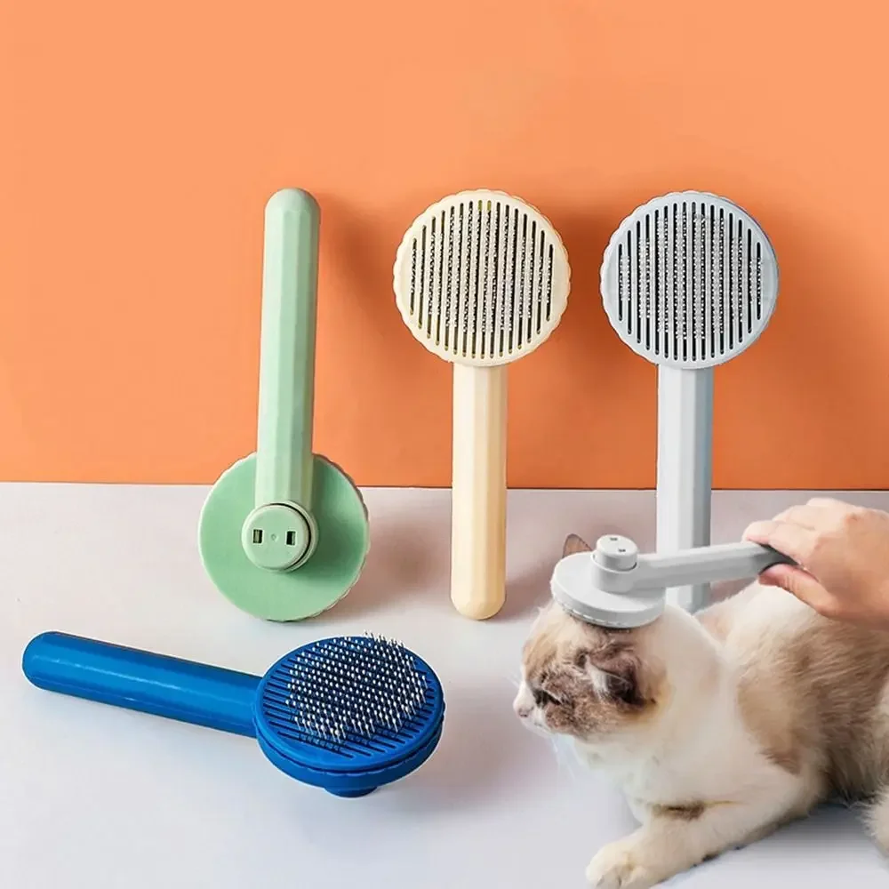 Pet Hair Remover Brush Cat Dogs Hair Grooming Comb Removes Comb Short Massager Pet Goods  Cats Dog Brush Accessories Supplies