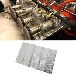 Embossed Aluminum Heat Shields Silver Guards 300mm X 500mm Turbo Manifold Exhausts Electrical Systems For Motorcycles