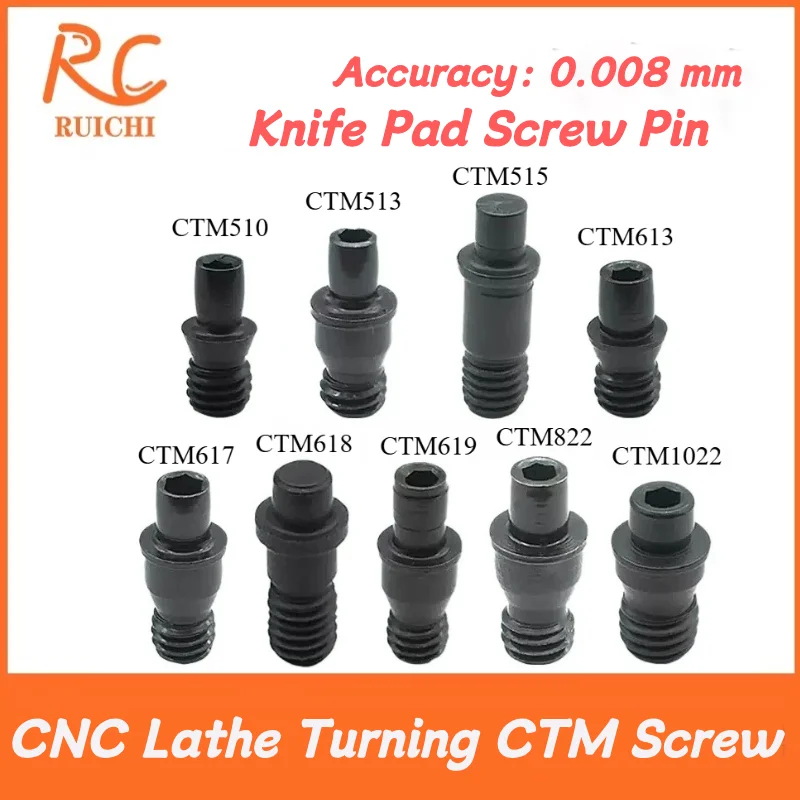 50Pc CNC Lathe Turning CTM Screw Cutting Tools Parts Inner Hexagon Pin Screw CTM510 CTM513 CTM515 CTM613 CTM617 CTM619 10 CTM822