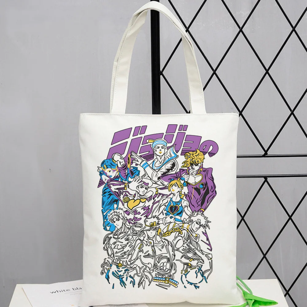 Steel Ball Run Jojo Bizarre Adventure tote bag sac cabas foldable reusable shopper canvas  woman
