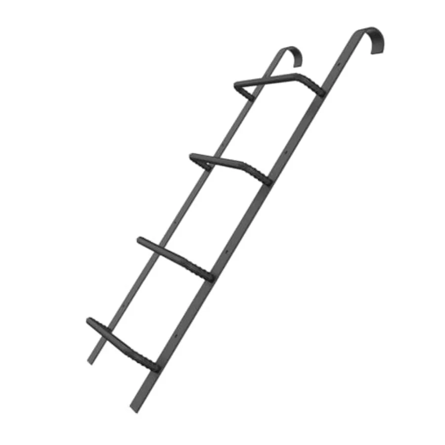 

4-Rung Window Well Ladder Heavy Duty Steel Basement Egress Ladder Fire Escape for Emergency Home Safety 45.2" Lx17.9 W Hooked M