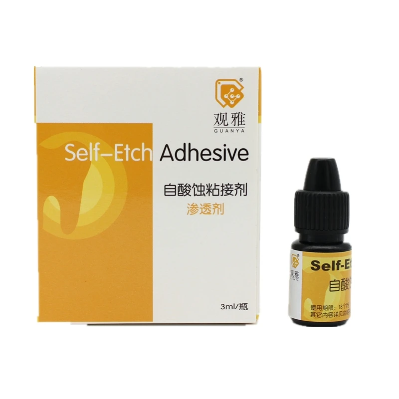 Materiales bucales dentales, materiales adhesivos de grabado autoácido de 3ml, 5ml, 7. ° curado ligero, adhesivo de unión, materiales bucales dentales