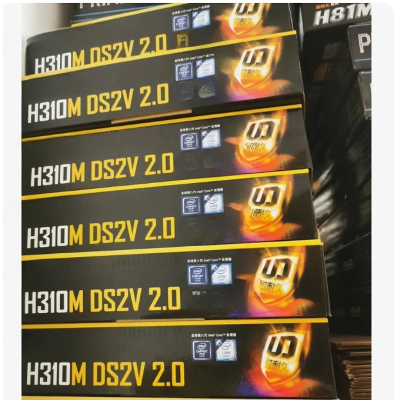 Used H310M DS2V 2.0 Motherboard LGA1151 Supports 8th 9th Gen CPU Retail Color Box In Stock for Gigabyte