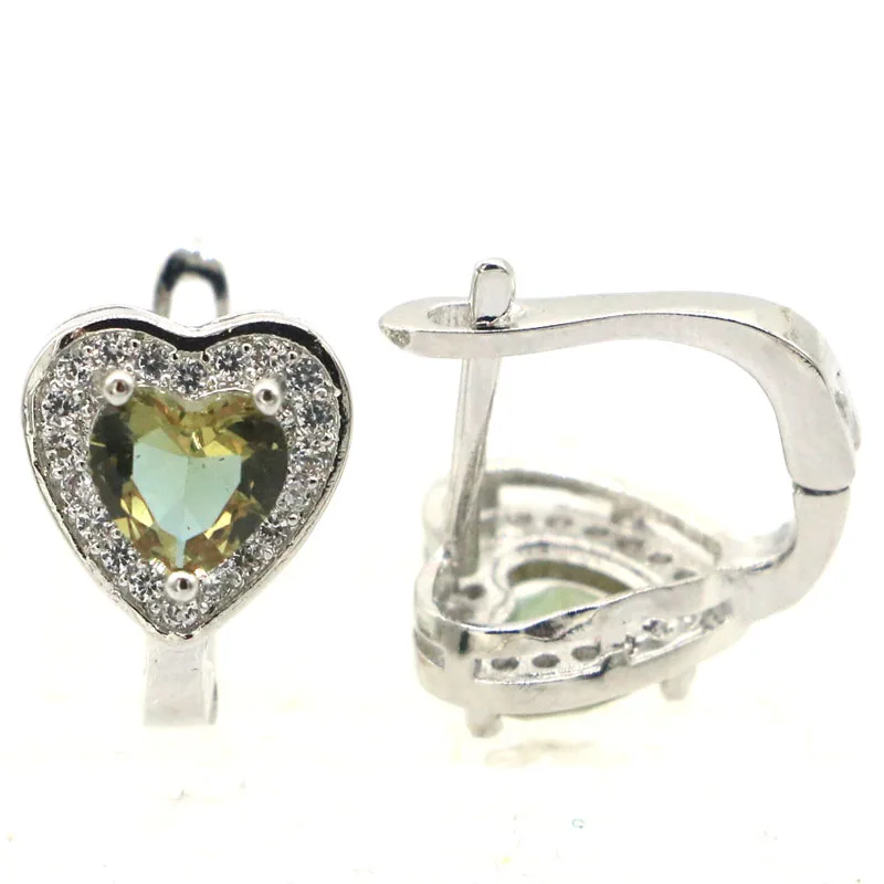 Buy 3 Get 1 Free 10x10mm Stunning 3g Heart Shape Zultanite Color Changing Alexandrite Topaz CZ Silver Earrings