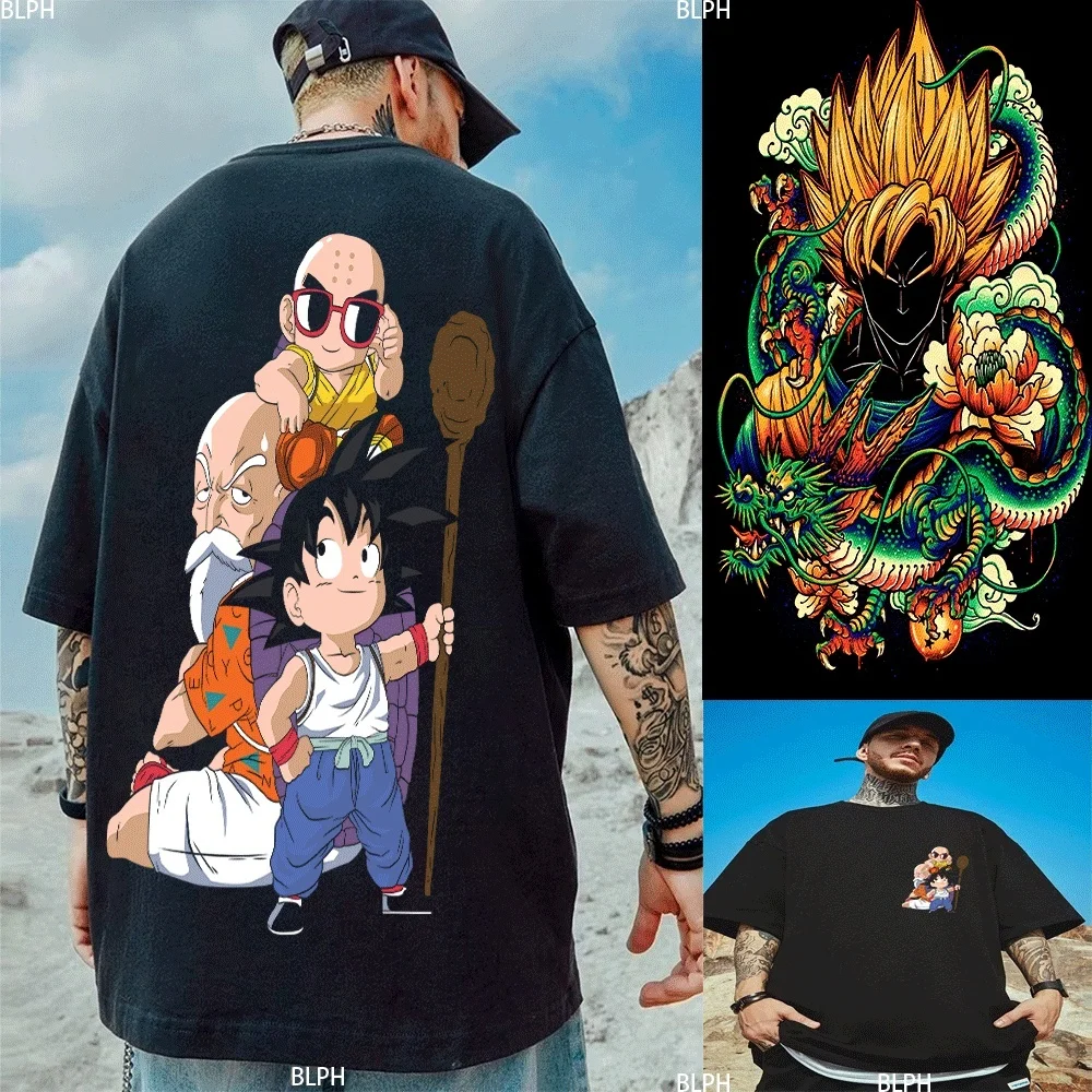 Dragon Ball Z: camiseta inspirada en el límite de ráfaga para padres e hijos, lindo diseño de Goku, maestro Roshi y Krillin, perfecta para fanáticos del anime