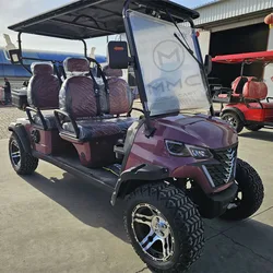 2024 New Fashion Golf Car 48/72V 6 Seat Sightseeing Bus Club Car Lithium Battery Golf Buggy Hunting Cart