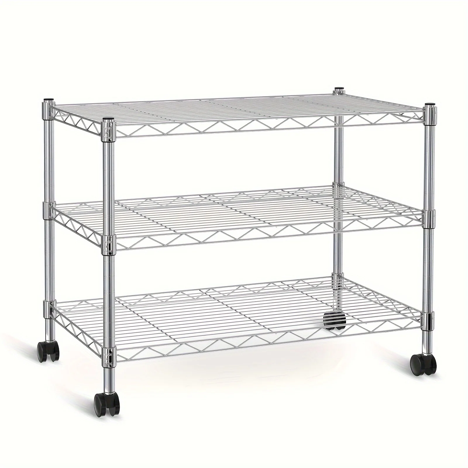 

Simple Deluxe Heavy Duty 3-Shelf Shelving Unit, 24.02" D X 13.78"W X 21.97" H, 3 Tier, Chrome