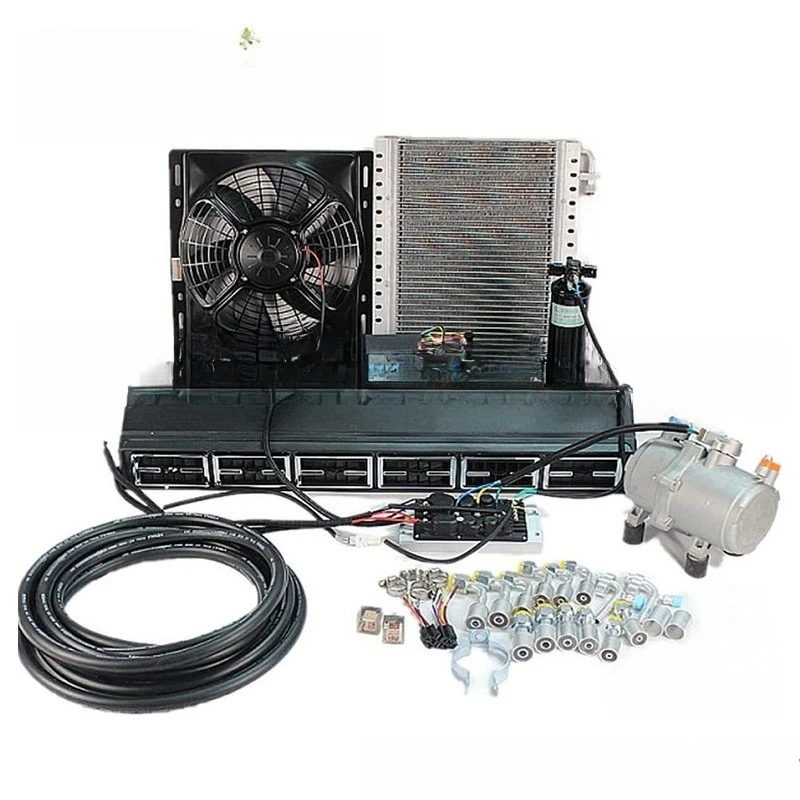 Set of hidden modified car air conditioner 12v24v cooling and heating scroll inverter compressor
