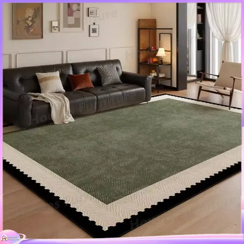 French antique green living room carpet bedroom sofa leave-in washable waterproof, anti-fouling and dirt-resistant blanket