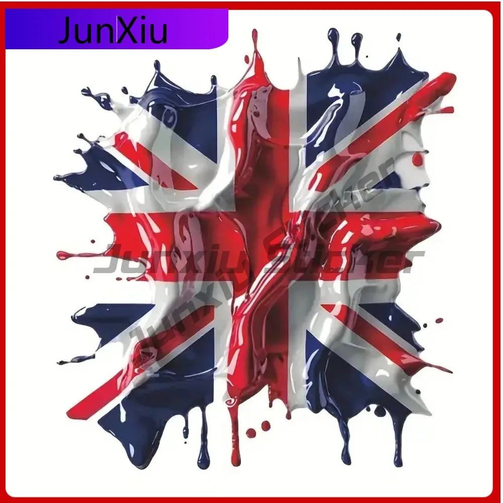 

Union Flag Design Stickers- Smooth Disposable Self-Adhesive Decorative Stickers Suitable for s and Helme Cool Car Laptop Wind
