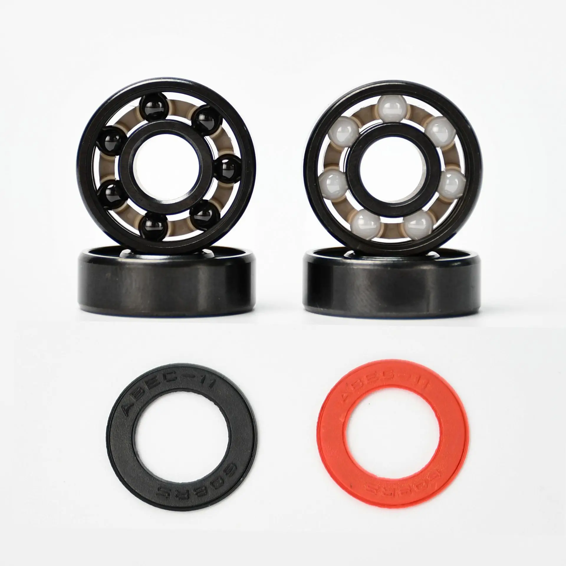 8Pcs 608 2RS Hybrid Ceramic Bearing 8227mm High Speed Mini Ball Bearings For Roller Skate Skateboard Longboard Wheels