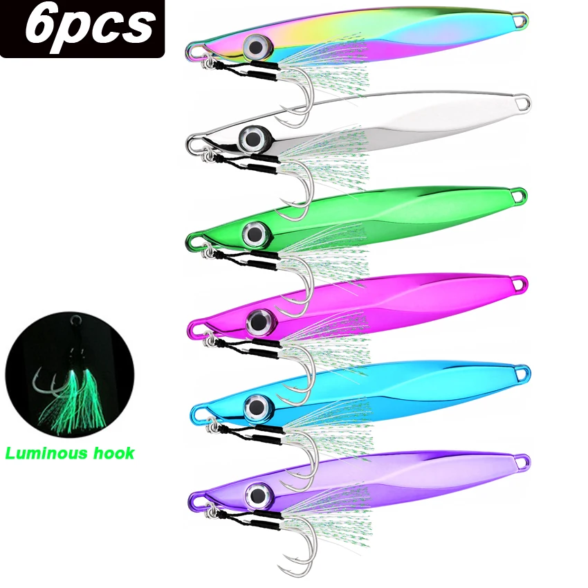 

Metal Jig Fishing Lure 120g 100g 80g 60g 40g Cast Swimbait Hook Wobbler Pike Spoon Carp Spinner Sea Tackle Pesca Artificial Bait