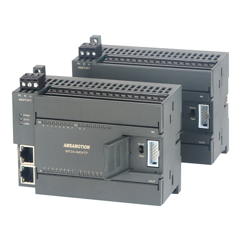 Ethernet modbus TCP Remote IO acquisition 485 MT2A-IM24R/MT2A-IM24TP AMSAMOTION module Connection EMB series Extention module