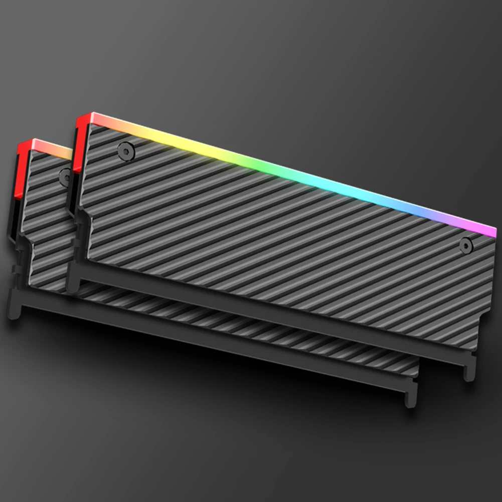 5V 3PIN ARGB DDR Speicher-RAM-Kühler Aura Sync Speicher-Kühlkörper mit Thermischem Silikonpad für DDR2 DDR3 DDR4 DDR5 Desktop-Computer