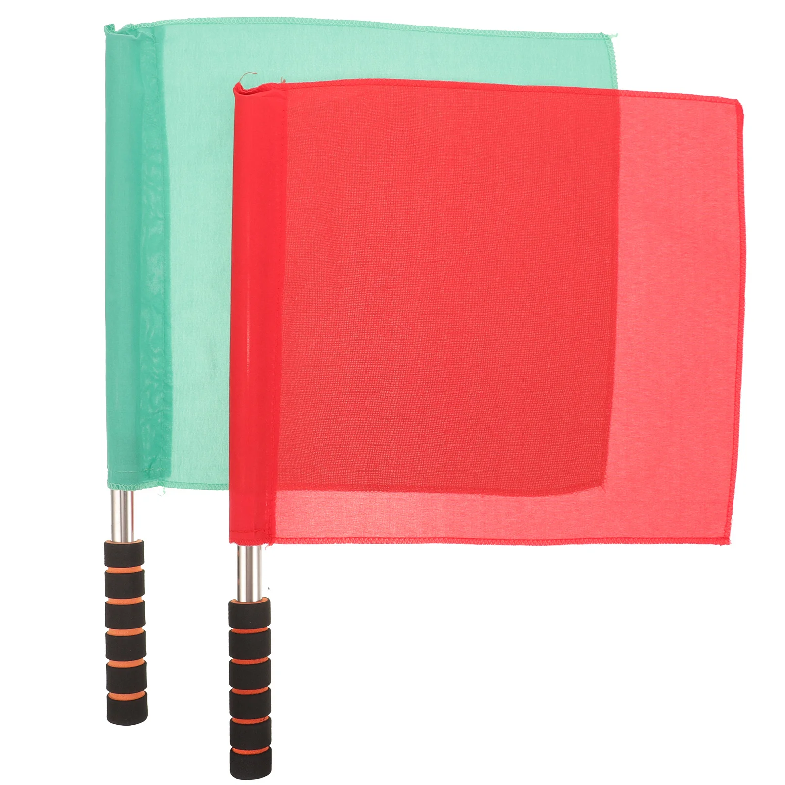 2pcs Referee Lightweight Hand Signal Flags For Soccer Rugby Training Sports Racing Conducting Match Competition