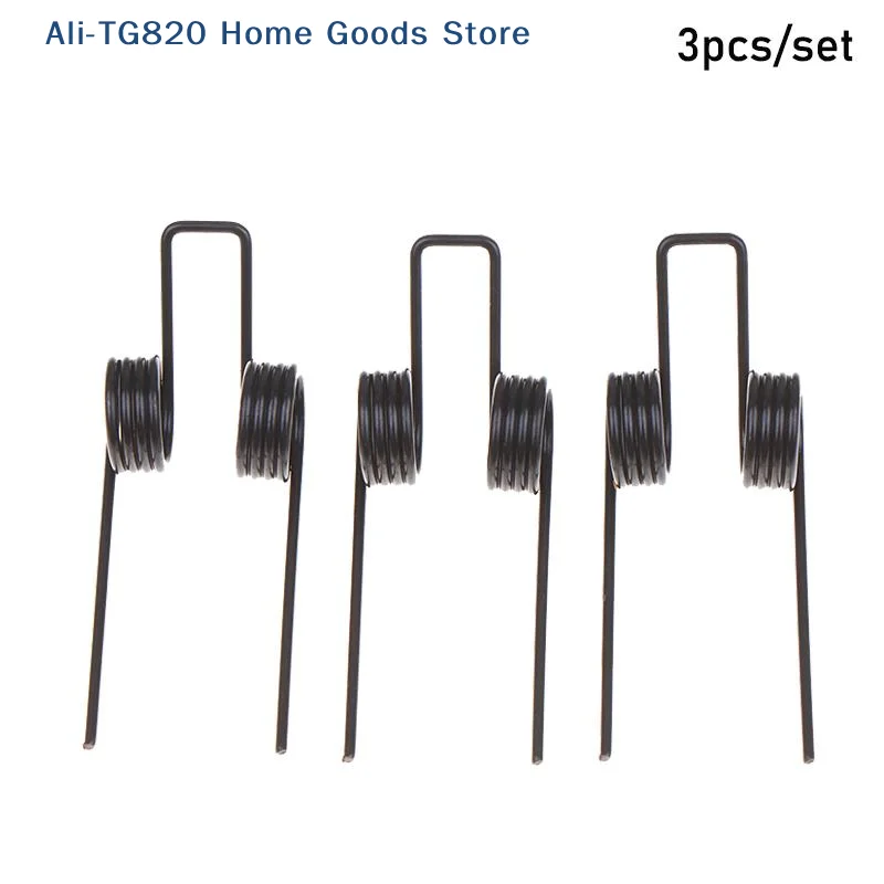 [TG820]3Pcs Wire 1.2*11mm ﻿Black Plated Spring Replacement Steel Double Torsion Spring Industrial Machinery DIY Torsion Spring