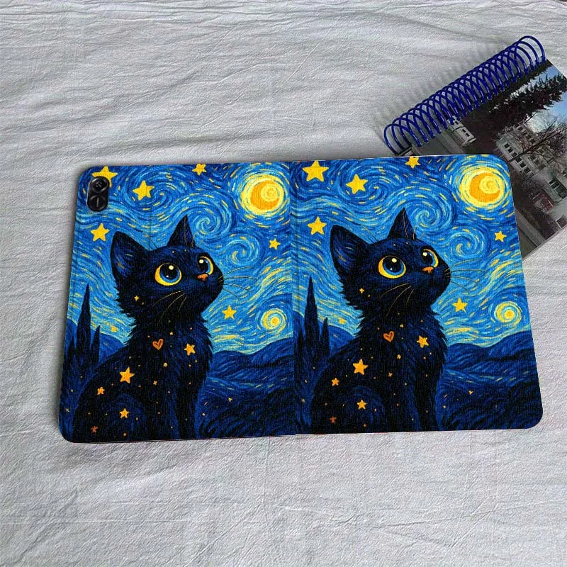 Anime Oil Painting Cat Cute For Huawei MatePad Air SE Pro M6 M5 M2 T10s T5 10 11 12.6 11.5 12 X 10.8 Inch 10.1 Tablet Case