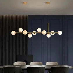 Nordic Glass Ball LED Pendant Lights for Table Living Dining Room Kitchen Island Food Chandelier Home Decor Lusters Luminaires