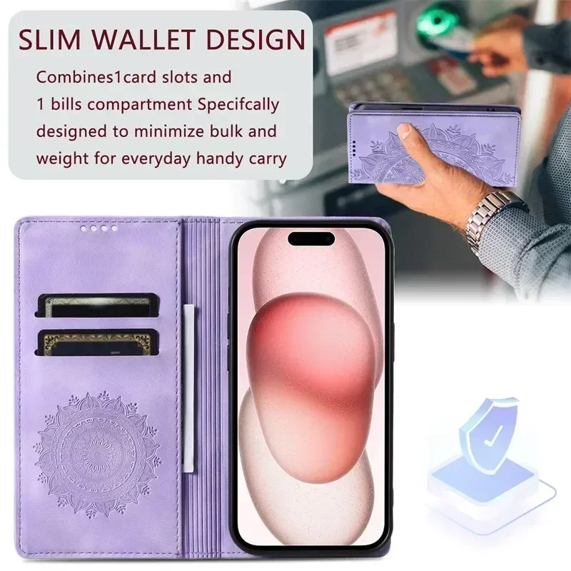Funda de cuero con tapa magnética para iPhone, 15, 14, 13, 12, 11 Pro Max, X, XS, XR, 7, 8, 6 Plus, SE 2022, billetera con ranuras para tarjetas, funda para libro de teléfono