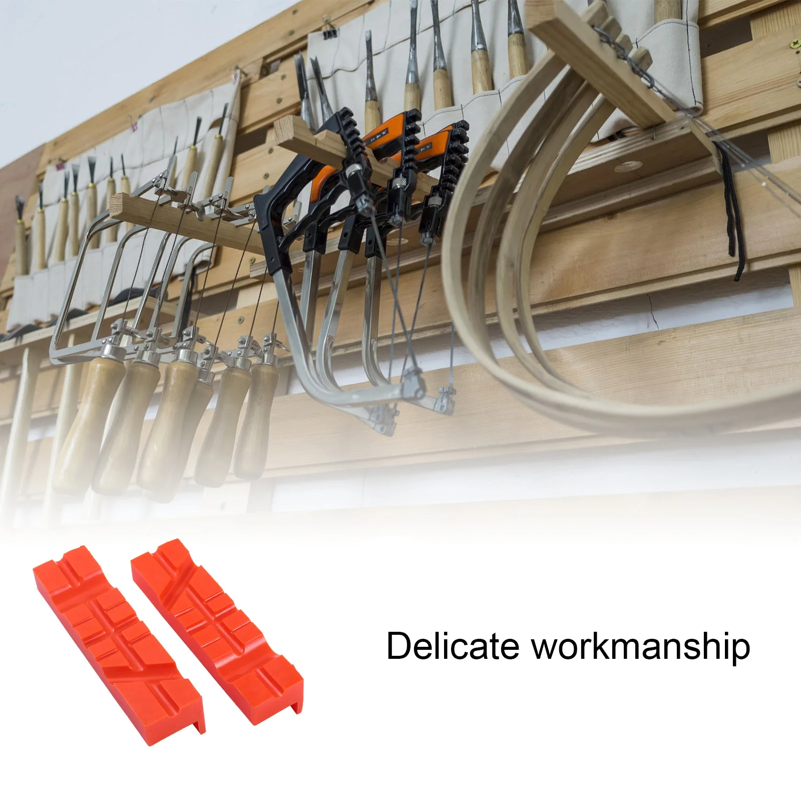 

2pcs Protector Orange Bench Mat Cover Multi-groove Magnetic Backing Delicate Surface Prevention Machined Metals Wood