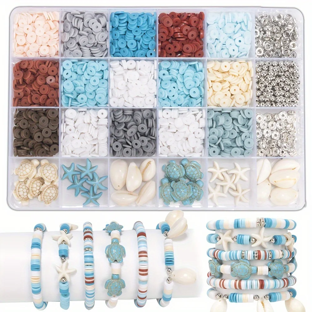 NONE Polymer Clay Beads Set Multi-color 7