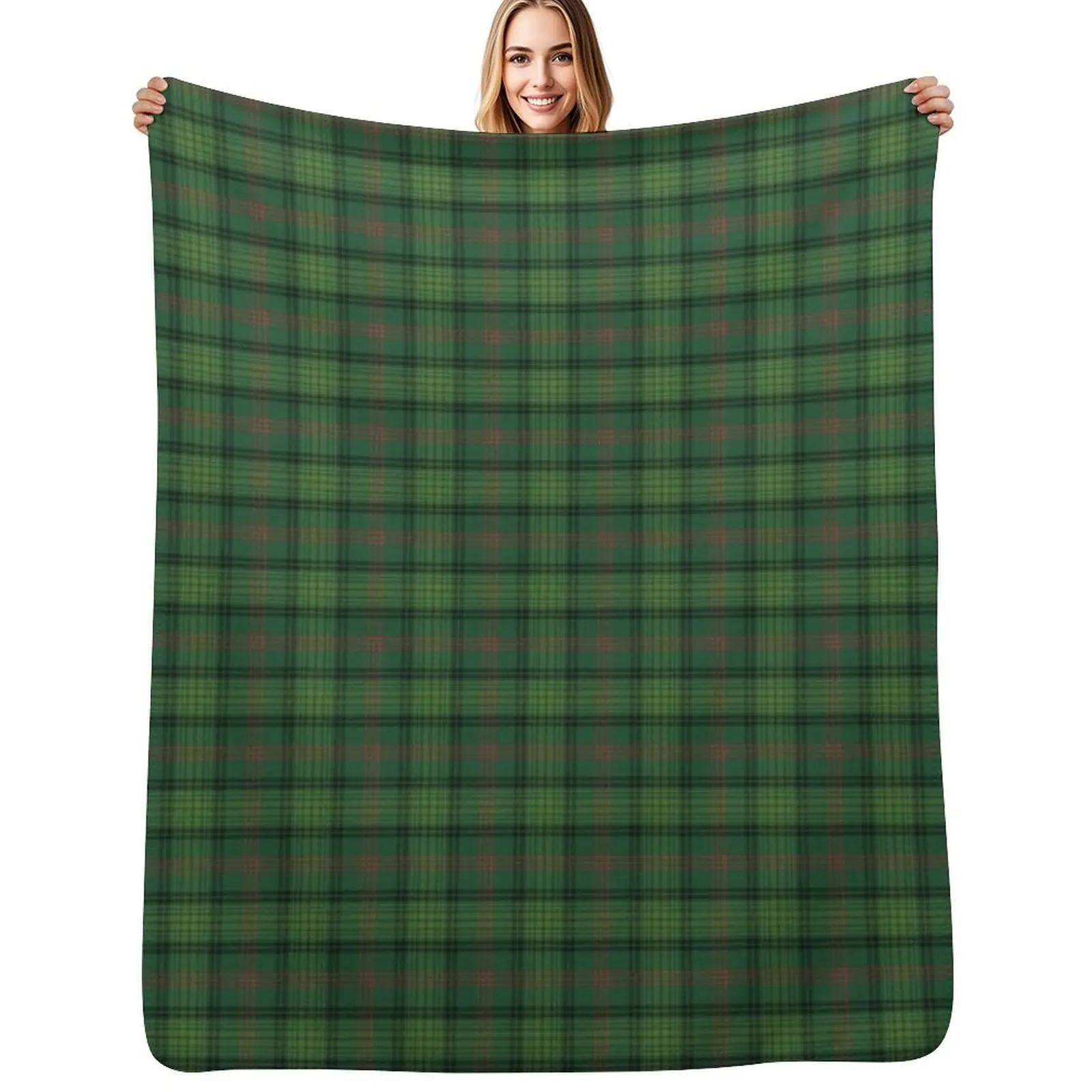 Ross Hunting Ancient Clan Scottish Tartan Throw Blanket Stylish Decor Blanket Gift for Friends Roommate
