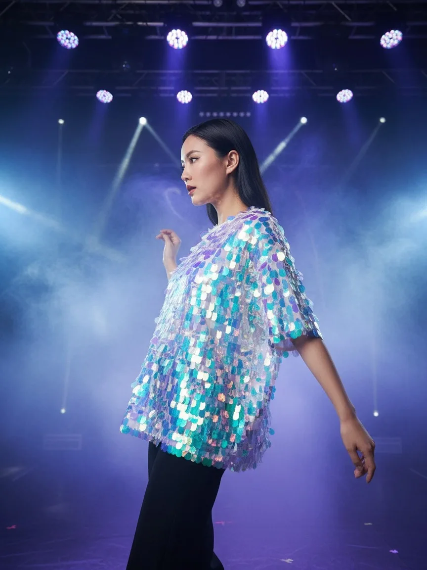 

Блестящая футболка с пайетками и коротким рукавом, костюм русалки-принцессы для косплея, на день рождения, Рождество, выступление, Хэллоуин, для выступлений на сцене