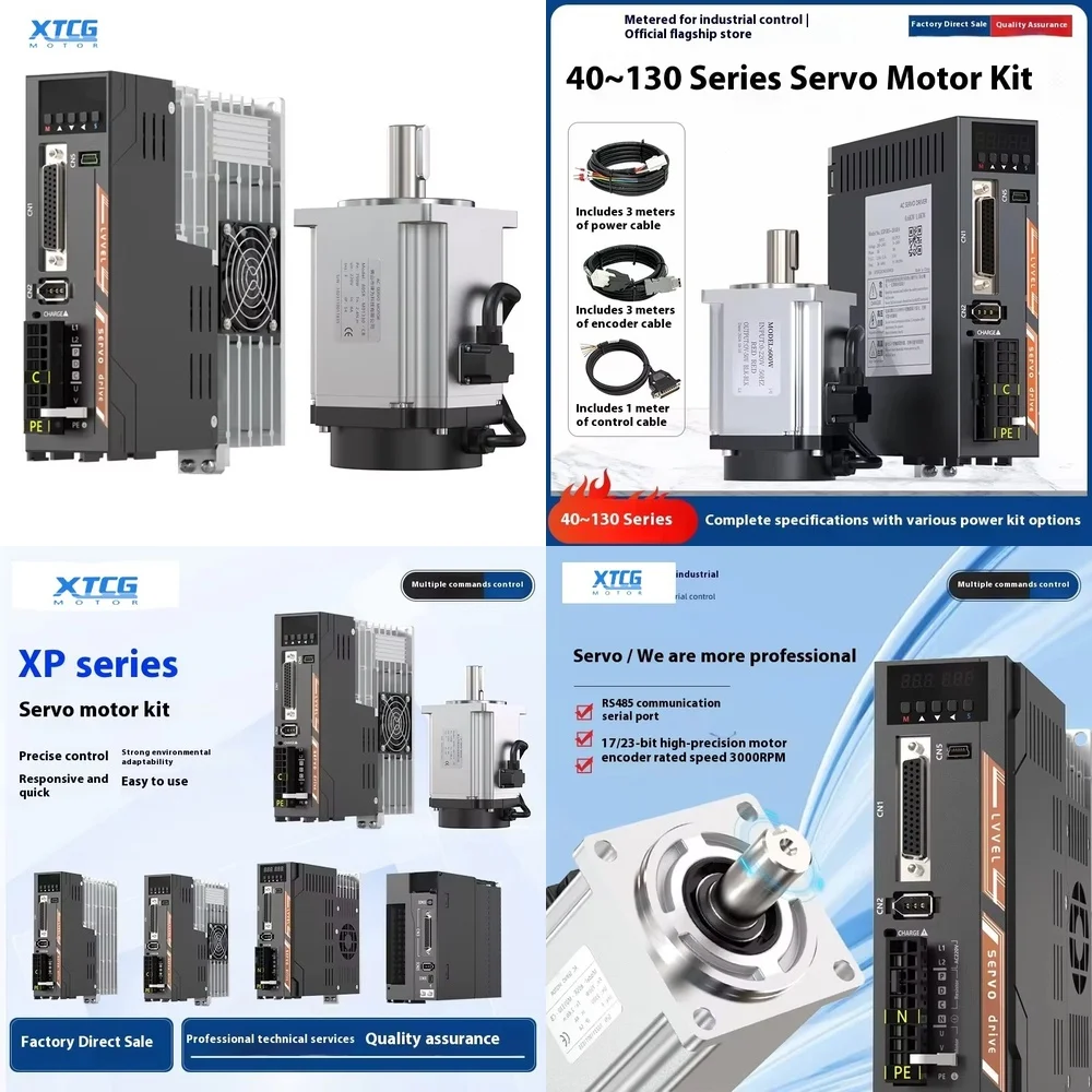 

TengFeiHigh Performance AC Servo Motor Driver Kit for 220V for 400W 750W 1000W Servo Motor for 20N 4A Constant Torque 3000rpm