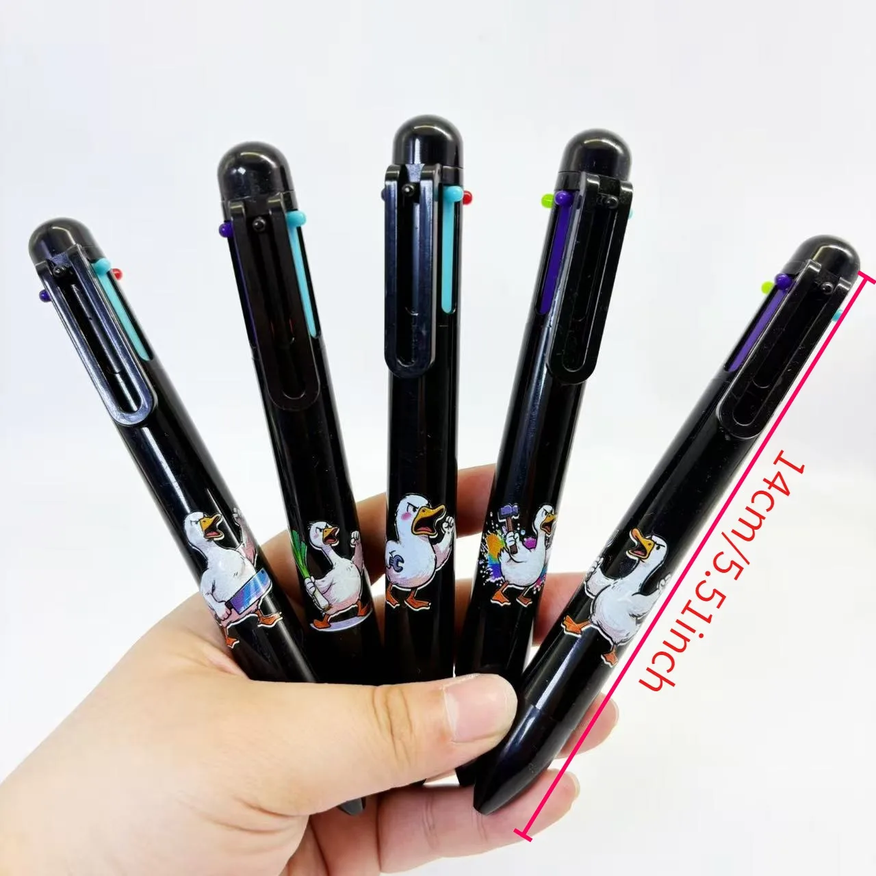 6pcs/12pcs 창의적인 큰 거위 테마 볼펜, 사무실 사용, 선물 제공 및 학습에 적합한 학생용 필기구