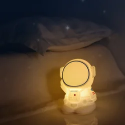 Night Light Cartoon Astronaut Silicone Pat Light Bedroom Bedside Ambience Can Be Timed USB Charging Change Color Led Lamp Kid