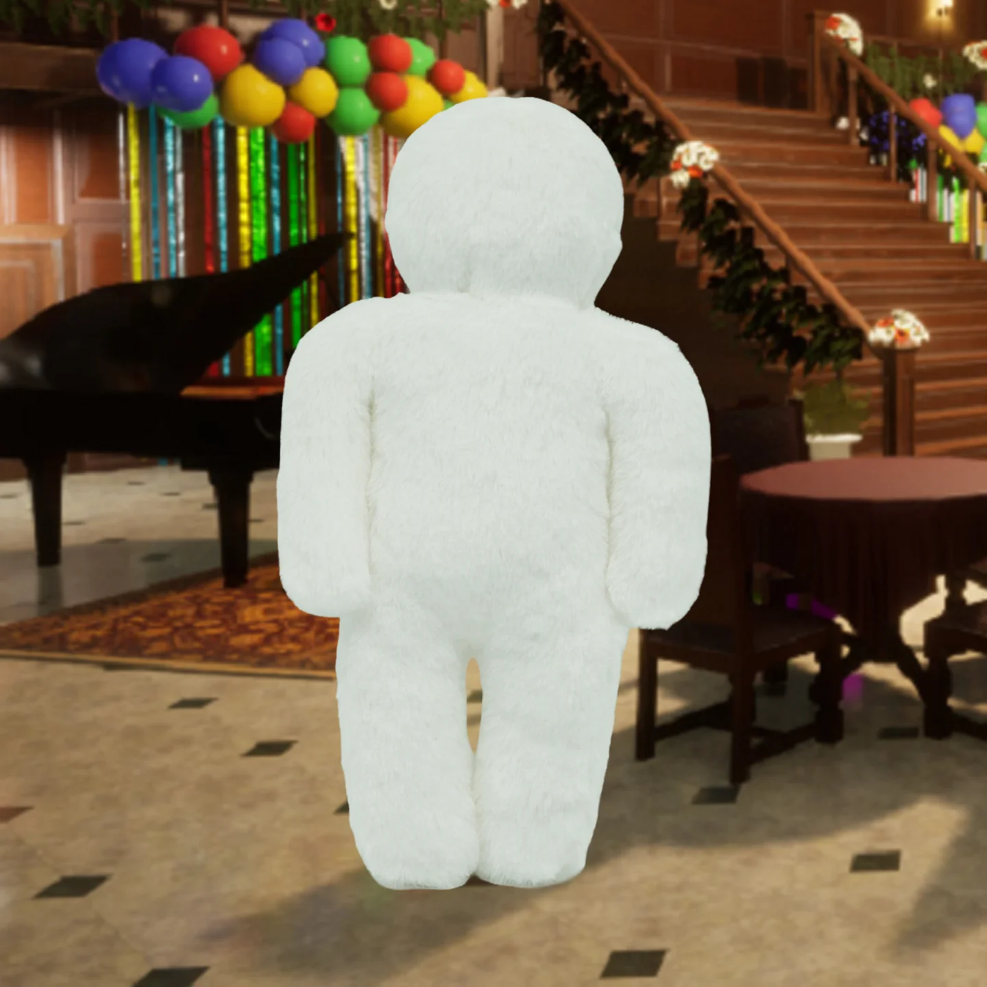 New Faceless White Plush Doll Funny Game Blank Humanoid Stuffed Toy White Body Plushie Soft Plush Pillow Birthday Gifts