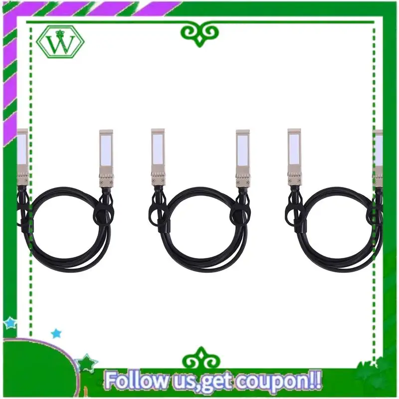 

ABIK-3X 10G SFP+ Twinax Cable, Direct Attach Copper(DAC) 10GBASE SFP Passive Cable For SFP-H10GB-CU1M,Ubiquiti,D-Link(1M)