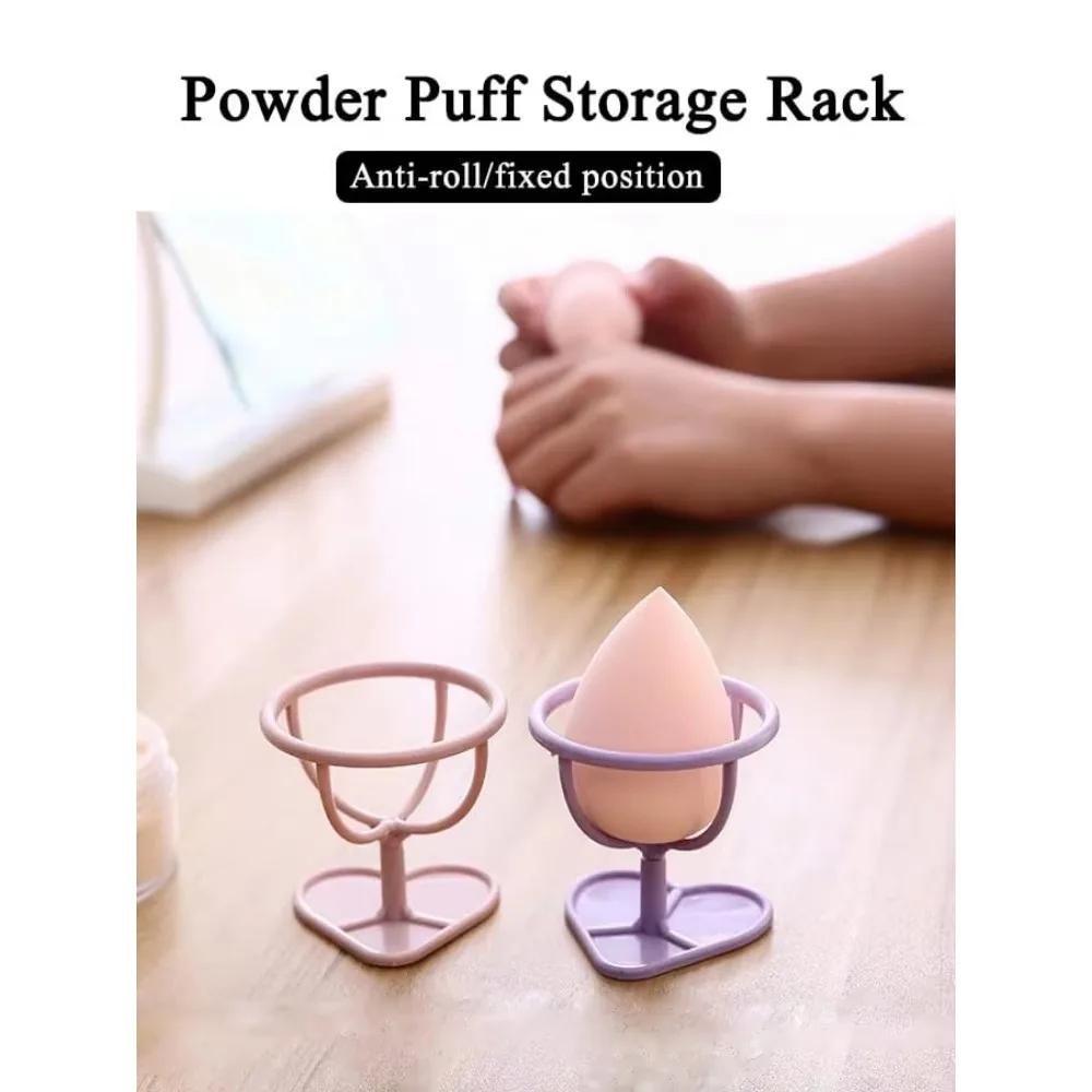 3pc Makeup Powder Puff Sponge Storage Shelf Cosmetic Sponge Stand Beauty Wet Bags for Babies Rack Makeup Support Blenders Stand