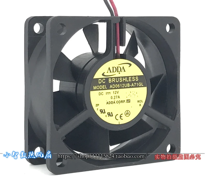 ORIGINAL AD0612UB-A71GL 12V 0,27A 6025 60*60*25mm NOVO RADIADOR DE VENTILADOR DE REFRIGERAÇÃO