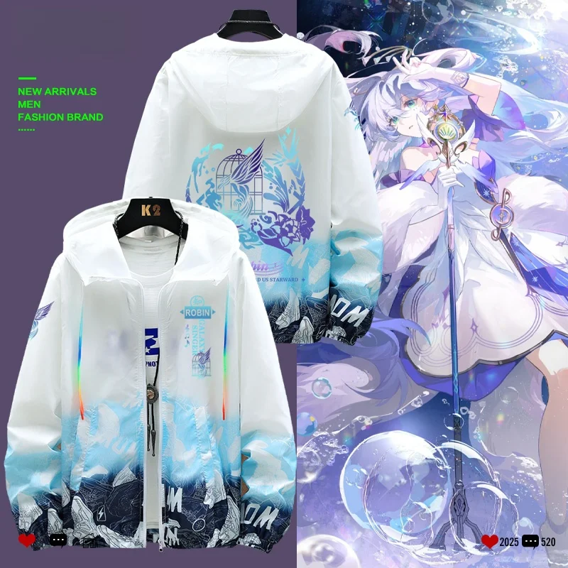 

Youthful Baer Bird Collaborative Edition Sun Protection Jaet Stand Fit Polyester Casual Hoodie for Summer Wear