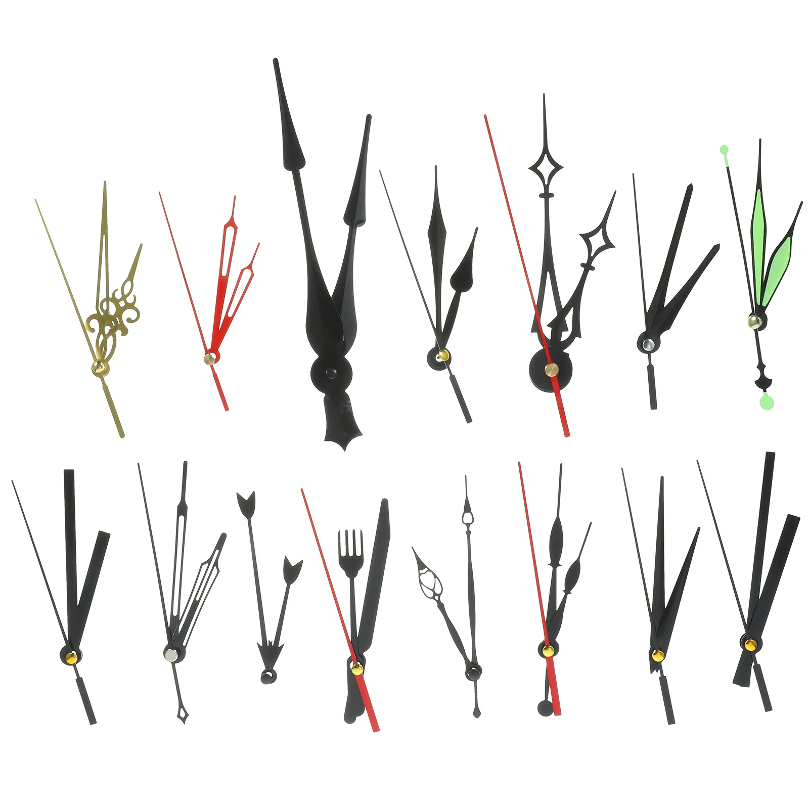 

15 Sets H Kits DIY Metal Pointers Replacement Parts Plastic Craft Wall Accessories Large Clock Clock RepairH s