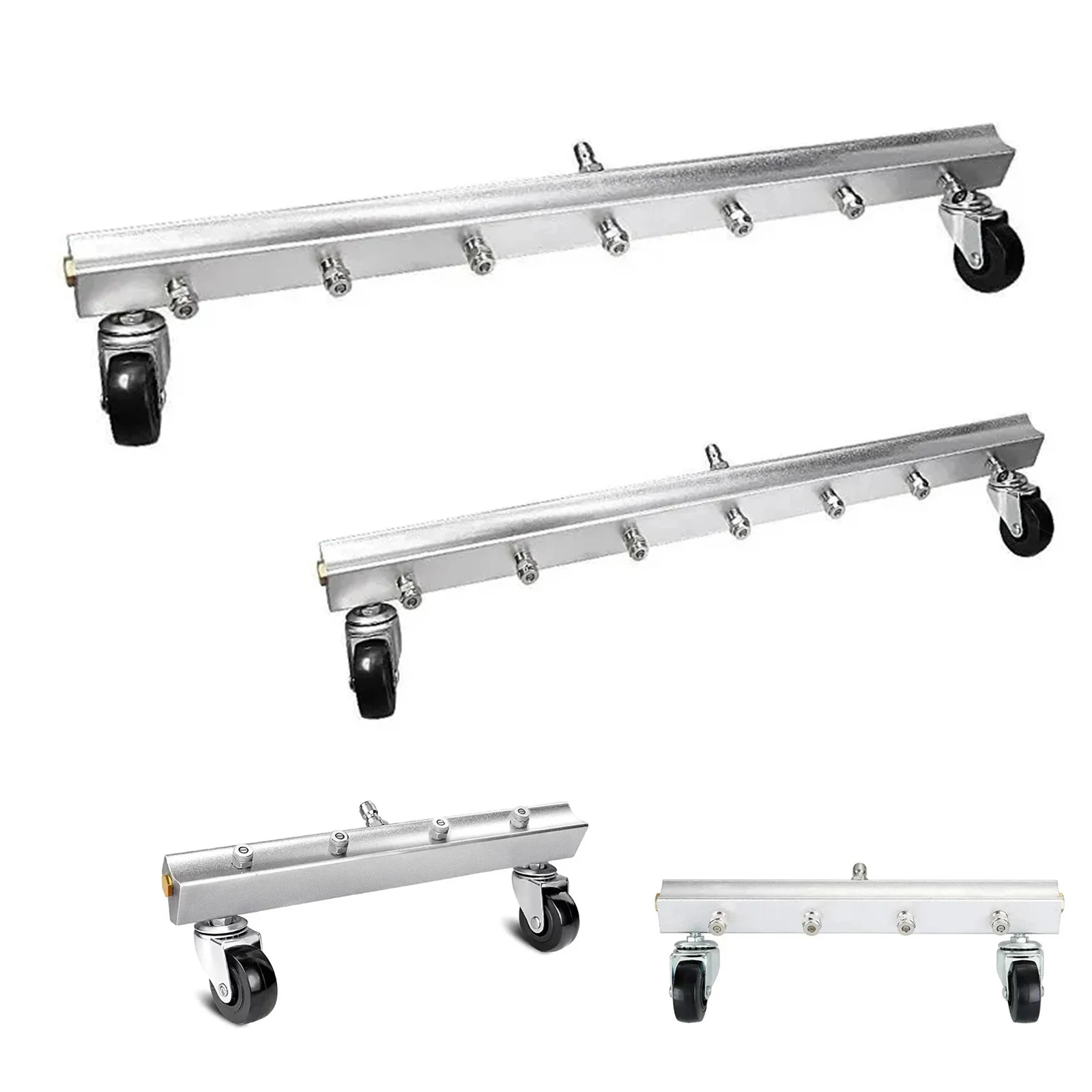 Portable High-Pressure Washing Device on Casters - Sturdy Build, Brass Fittings, Ideal for Various Cleaning Tasks
