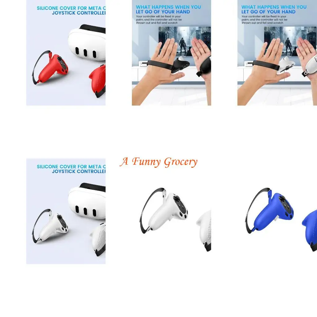 

652E Silicone Protective Cover for Meta Quest 3 Controllers Grip and Comfort