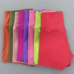 Pantalones cortos deportivos de gimnasio para mujer, mallas cortas de cintura alta para entrenamiento, Fitness, correr, ciclismo, ropa deportiva suave ajustada