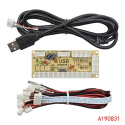 USB Arcade Joystick Circuit Board Zero Delay Arcade USB Encoder PC to Joystick Board Kit for Digital Analog Modes Game Equipment