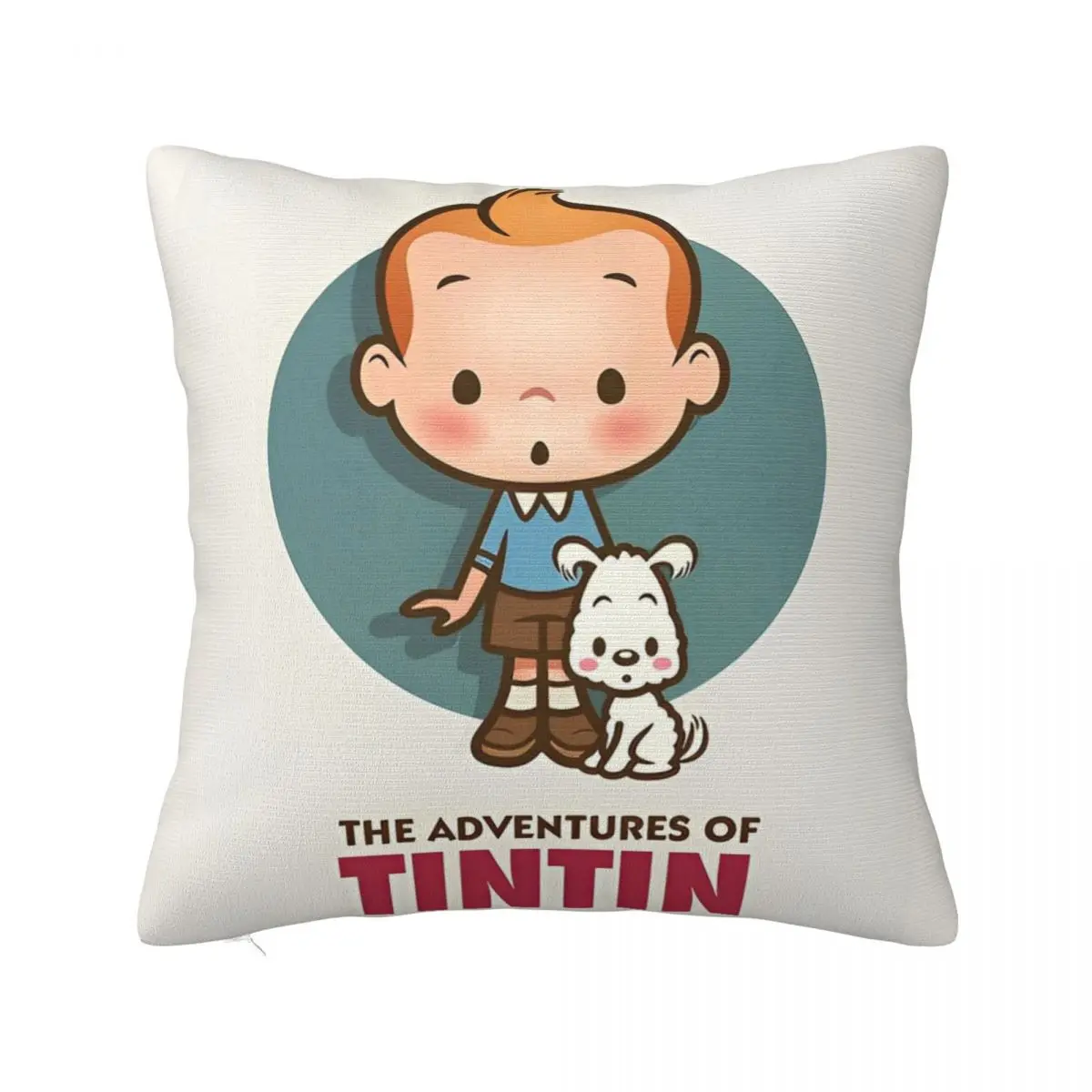 Decorative Pillow Covers Tintins And Snowy Cartoon Merch Sofa Throw Pillow Case Cover Zippered Multi Size Wholesale